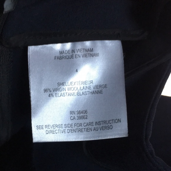 Theory Belisa virgin wool navy cropped pants sz 4 - Picture 8 of 10